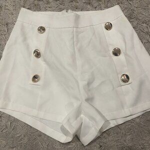 SweatyRocks Women's Casual High Waist Double Breasted Workwear Shorts